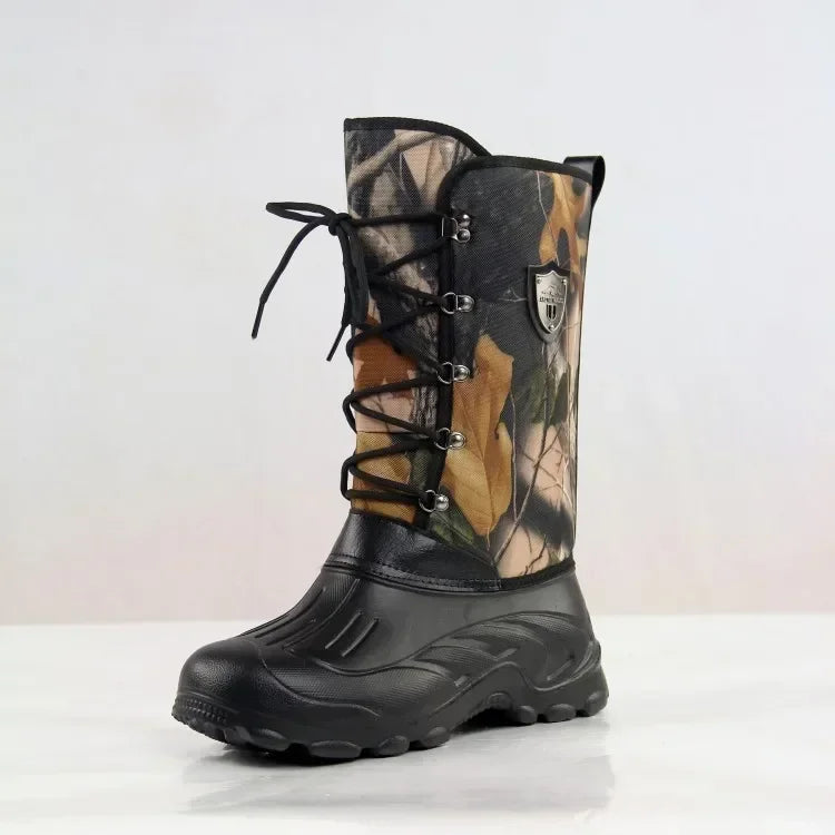 New Big Tree camouflage men's shoes, high top snow boots, waterproof.