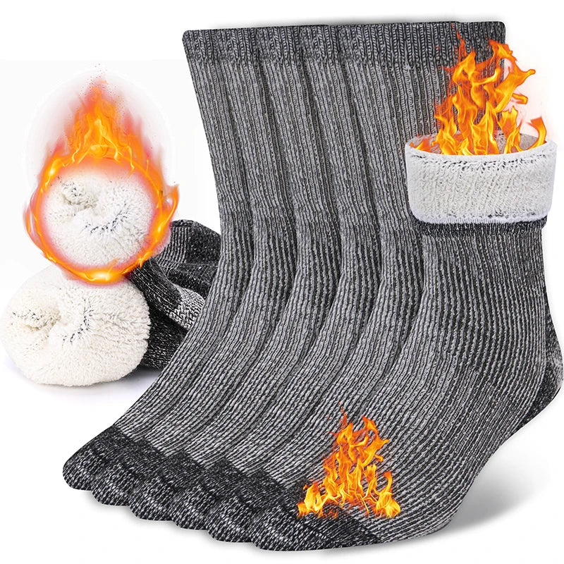 3 Pairs Men Women Merino Wool Crew Socks .