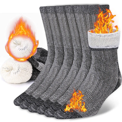 3 Pairs Men Women Merino Wool Crew Socks .