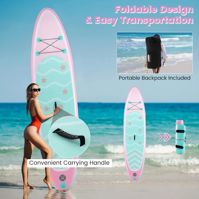 11' x 6" Inflatable Stand Up Paddle Board w/Accessories.