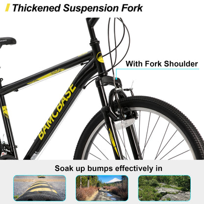26 27.5 Inch Mountain Bike, with 21 Speeds, High-Tensile Steel Frame
