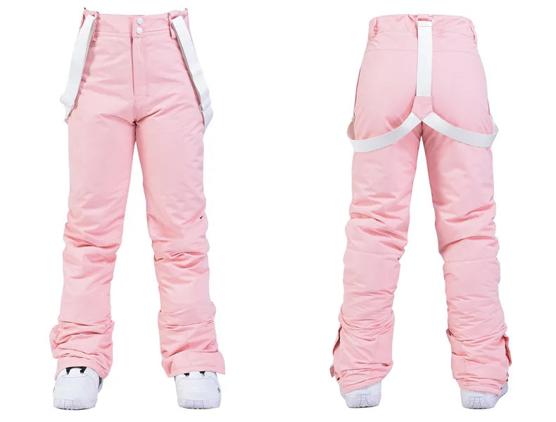 Women Ski Suit Winter Windproof Waterproof Snowboarding Jacket and Pants.