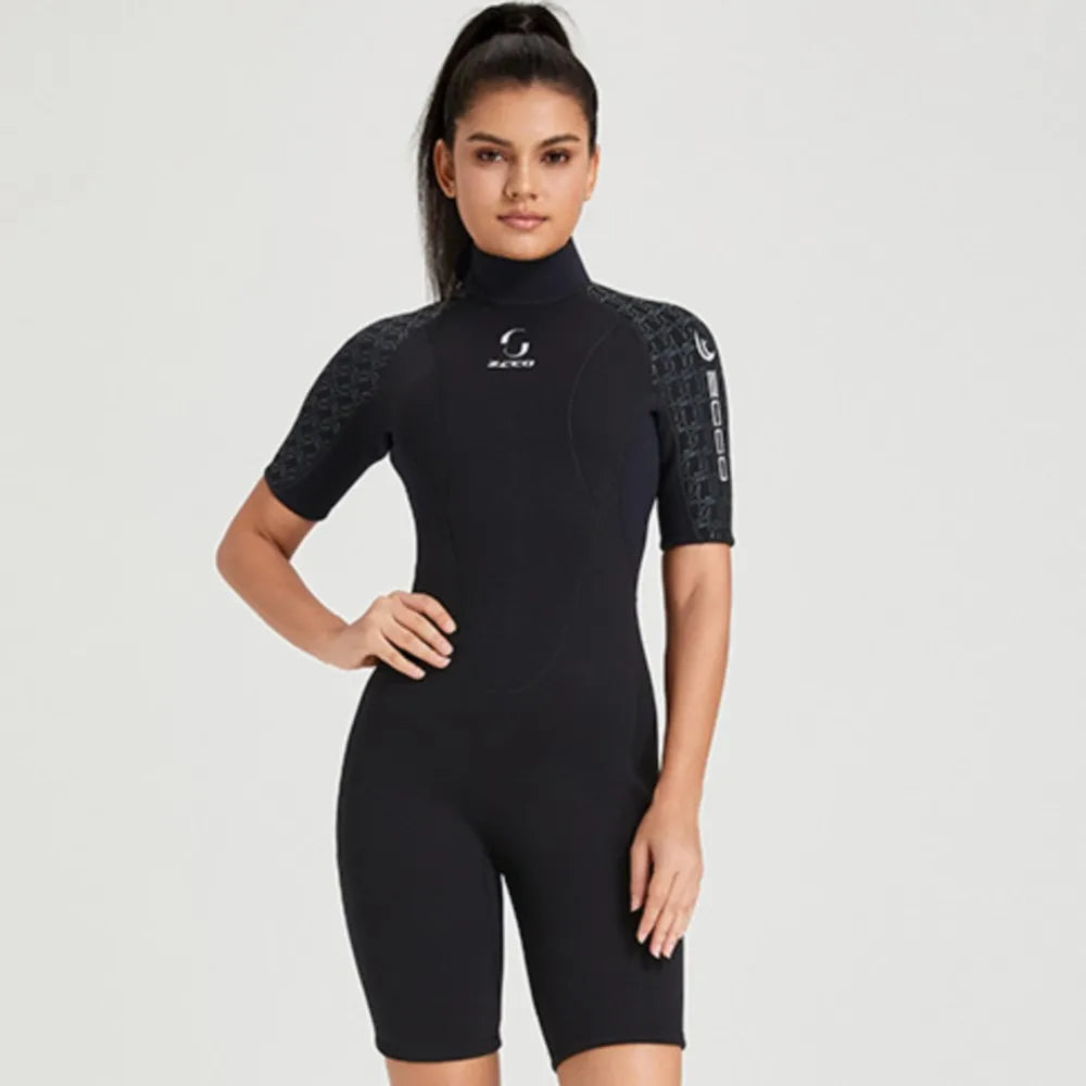 Wetsuit 3mm Neoprene Surf Suit Short Sleeve Swimwear.