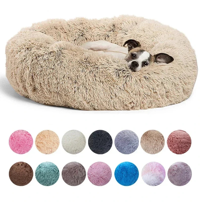 40-90cm Round Pet Bed for Large Dog Bed Super Soft Cat Bed Medium Dog House Winter Warm Sleeping.