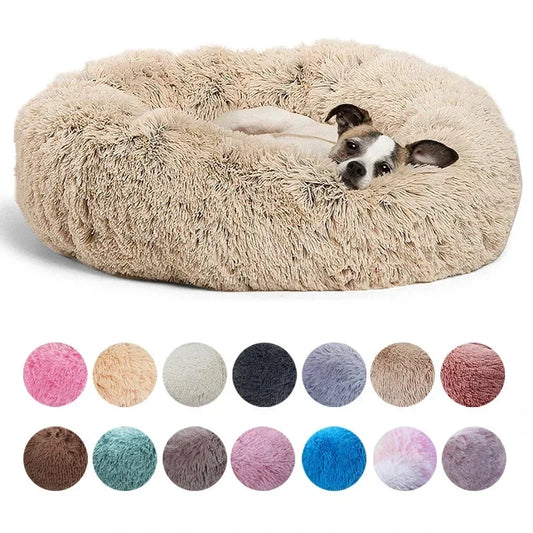 40-90cm Round Pet Bed for Large Dog Bed Super Soft Cat Bed Medium Dog House Winter Warm Sleeping.