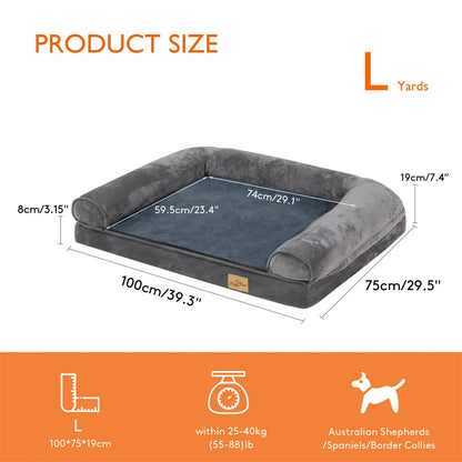 XXXL Large Calming Dog Bed Orthopedic Memory Foam Waterproof Removable Cover.