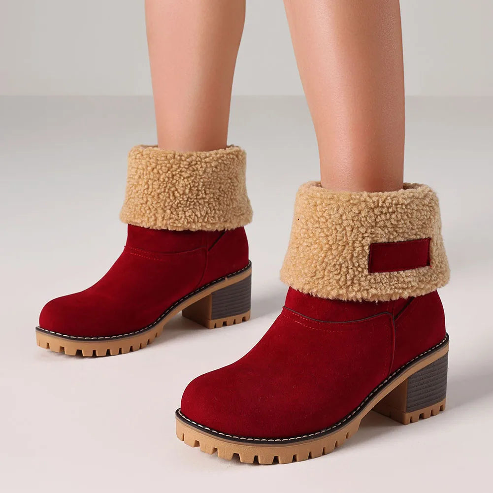 Winter Faux Fur Snow Boots For Women.