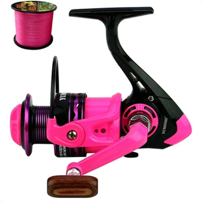 Pink Fishing Reel 2000-7000 High Speed 5.2 1 Ratio Spinning Reel.