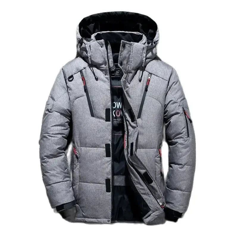 Men White Duck Down Parkas -20 Degree Winter Jacket Men's.
