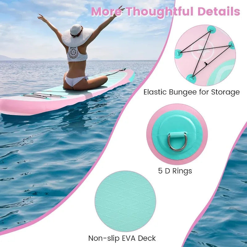 11' x 6" Inflatable Stand Up Paddle Board w/Accessories.