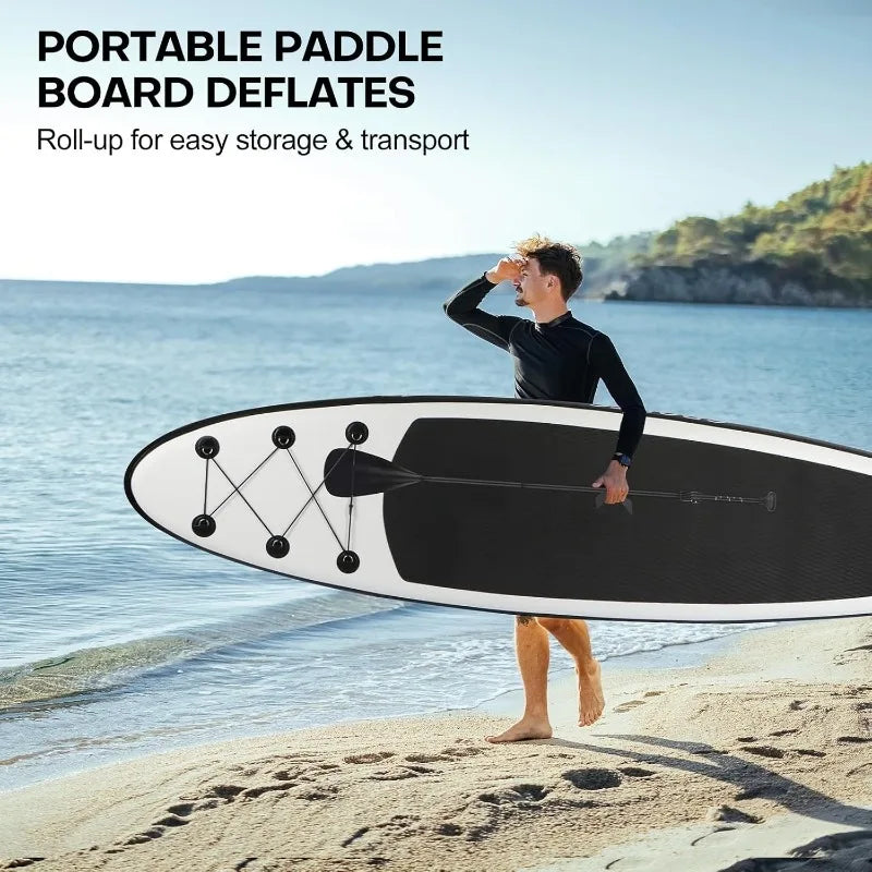 Inflatable Stand Up Paddle Board Ultra-Light 10' × 30" × 6" with Accessories Kit Adjustable Paddle Handle.