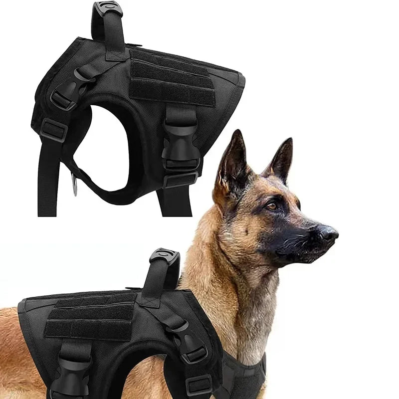Medium and large dog tactical vest nylon water-repellent tactical training.