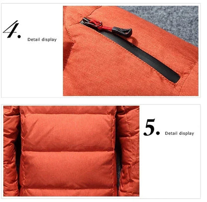 Men White Duck Down Parkas -20 Degree Winter Jacket Men's.