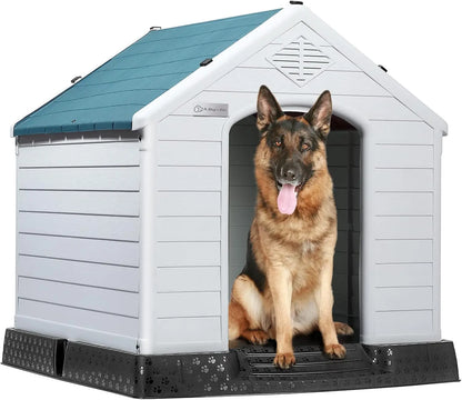 Durable Waterproof Plastic Dog House for Small to Large Sized Dogs.