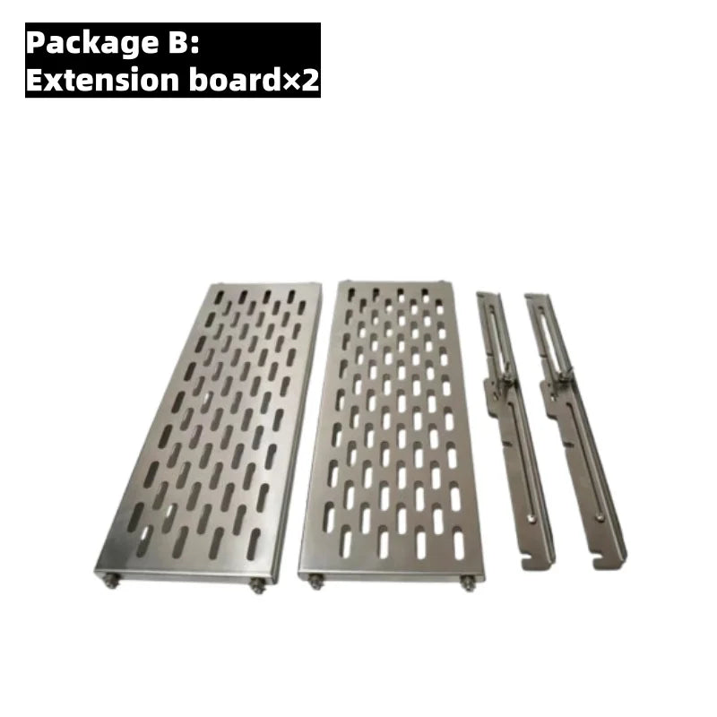 Camping Wood Stove Firewood Stainless Steel With Side Panels.