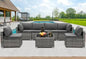 7 Pieces Outdoor Sectional Furniture Sets w/Cushions and Coffee Table.