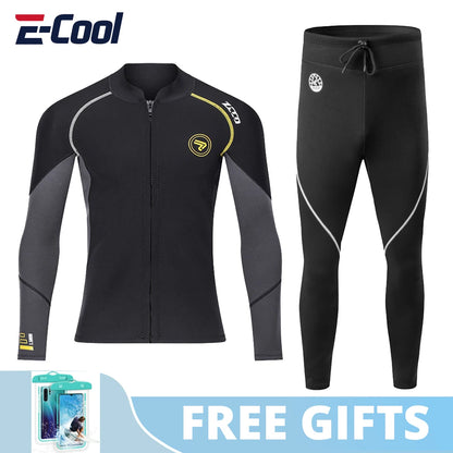 1.5mm 3mm Men Wetsuit Neoprene Scuba Diving Suit One-piece Zipper.