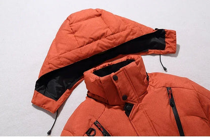 New Thermal Winter Skiing Down Jacket Ski Suit Men Snowboard pants Warm Snowmobile Clothing.