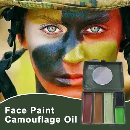 5 Colors Face Paint Camouflage Oil.