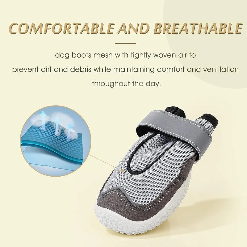 Dog Boot Non-Slip Breathable Outdoor Dog Shoe Heat Resistant.