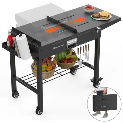 Portable BBQ Cart BBQ Table .