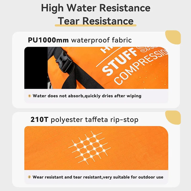Ultralight Water-Resistant Compression Sack for Sleeping Bags.