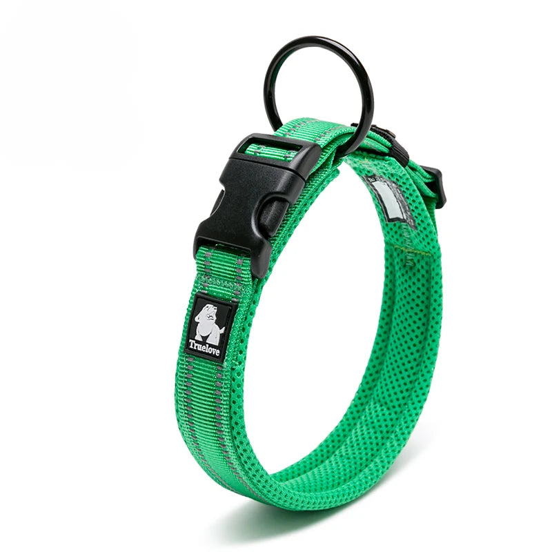 Dog Walking Collar Comfort Padded with Buckle Nylon Traveling Collar.