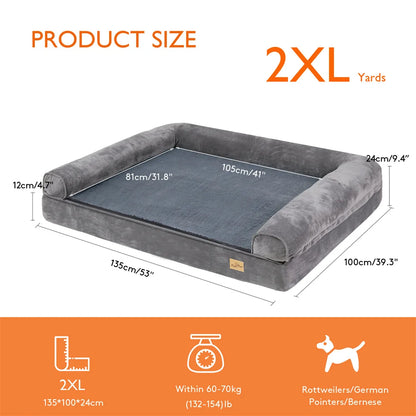 XXXL Large Calming Dog Bed Orthopedic Memory Foam Waterproof Removable Cover.