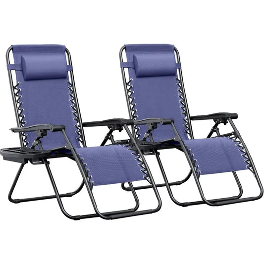 Zero Gravity Chairs Set of 2 Adjustable Mesh Recliners.
