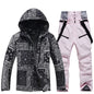 Winter Ski Suit Set -30℃ Cold Snowboard Wear Men/Women Ski Suit Waterproof.