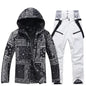 Winter Ski Suit Set -30℃ Cold Snowboard Wear Men/Women Ski Suit Waterproof.