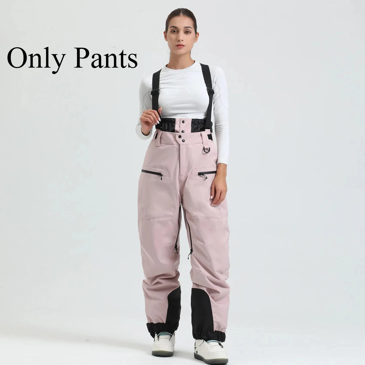 New Ski Pant Solid Snow  Women Windproof Waterproof Snow Pants.
