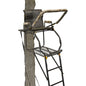 Hunting Tree Stand, Single Ladder w/Safety Rail & Flip-Back Seat, 17" Tall, 300-Lb Capacity