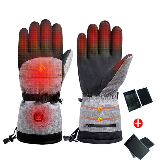Winter Heated Gloves Electric Gloves 5000mAh Battery Waterproof Rechargeable.
