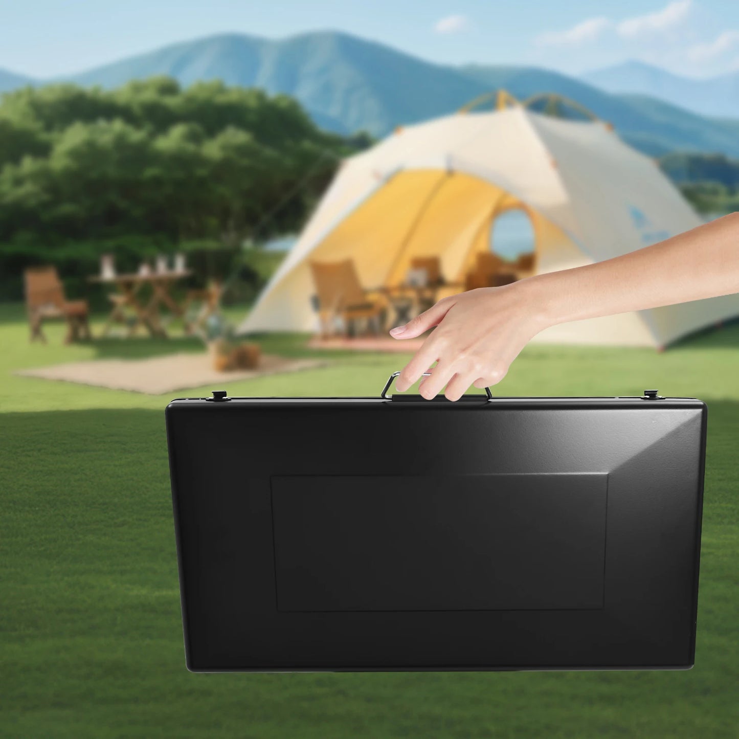 Camping Stove 3 Burner Propane Portable Stove with Regulato.