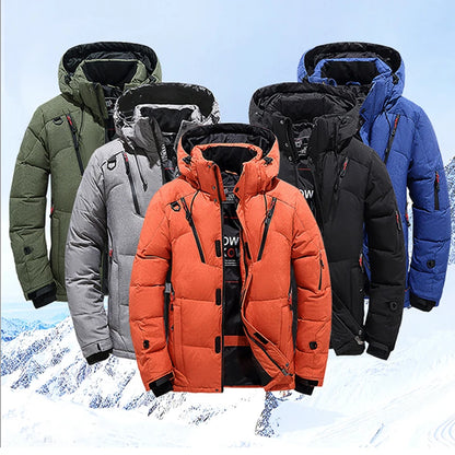 New Thermal Winter Skiing Down Jacket Ski Suit Men Snowboard pants Warm Snowmobile Clothing.