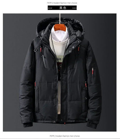 Men White Duck Down Parkas -20 Degree Winter Jacket Men's.