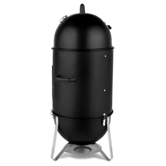 Vertical Steel Charcoal Smoker Heavy Duty Three Layer Round BBQ Grill.