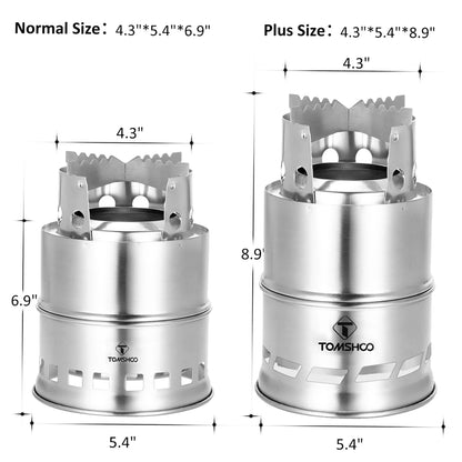 Folding Windproof Wood Burning Stove Compact Stainless Steel