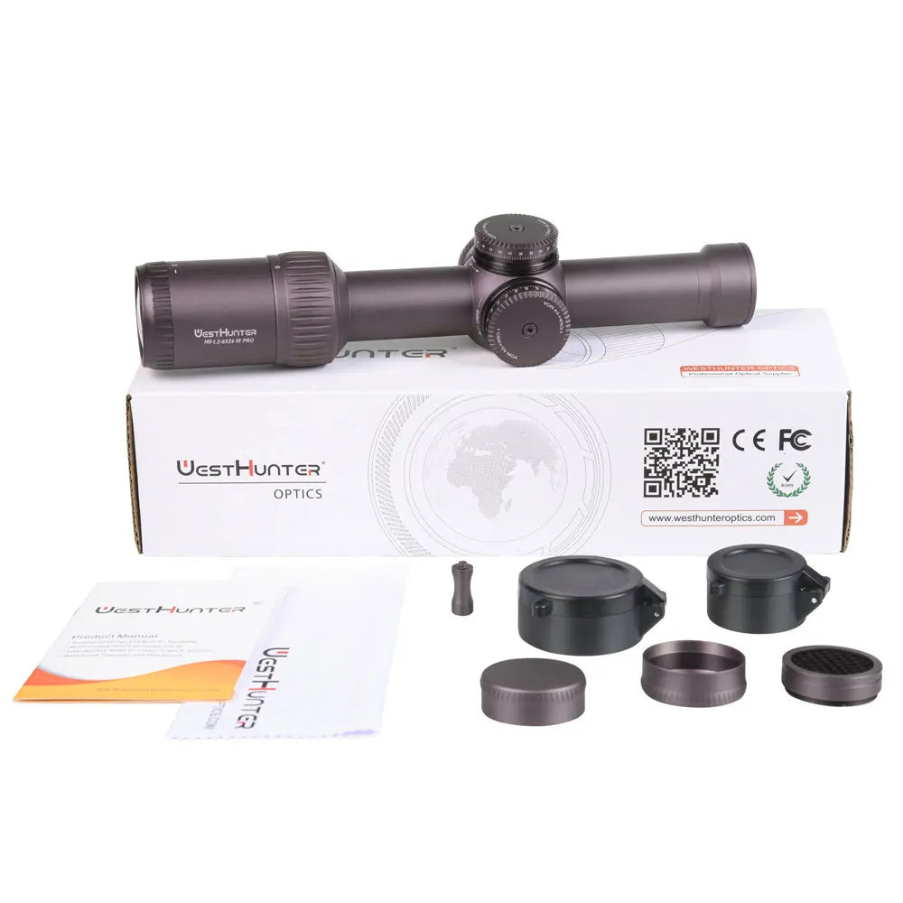 HD 1.2-6X24  Compact Riflescope SFP R&G Illumination 1/5 MIL Glass Etched Reticle.