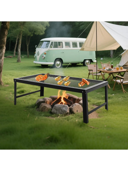 Folding Grill Rack Portable Barbecue Net Table BBQ.