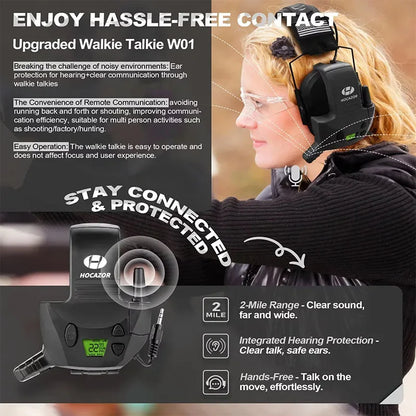 Noise Cancelling Headphones Adapter Electronic Shooting Microphone 3 Mile Range.
