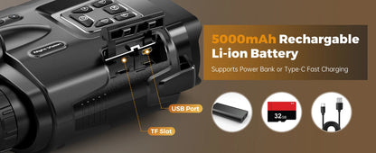 Night Vision Binoculars  Rechargeable 8X Digital Zoom