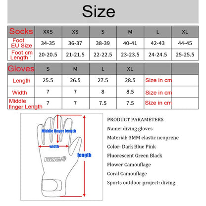 3mm Neoprene Diving Gloves.