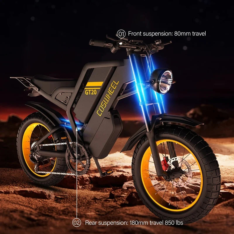 Electric bike 2000W 60V 40AH Samsung Dual Battery Mountain bikes.