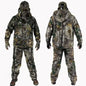 Winter Bionic Ghillie Suit Real Camouflage Jacket Pants Set.
