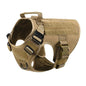 Tactical Dog Harness Leash Collar Pouches for Medium Large Dogs Training.