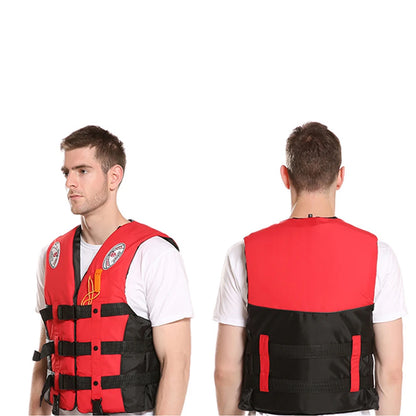 Swimming Buoyancy Life Vest for Kids Adults Red.