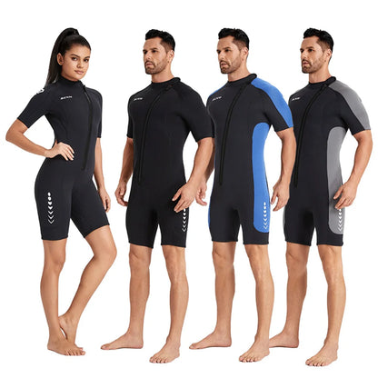 Wetsuit 3mm Neoprene Surf Suit Short Sleeve Swimwear.