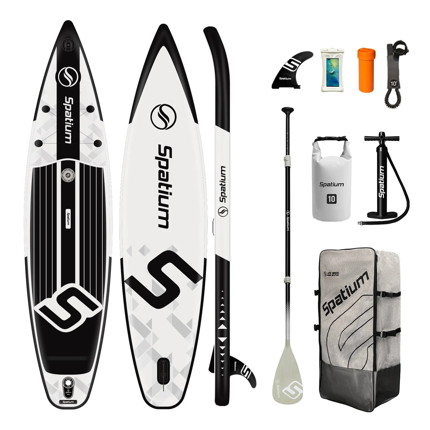 Spatium Inflatable Stand Up Paddle Board with SUP Accessories, Anti-Slip EVA Deck, 11’5’’ Inflatable Paddle Boards for Adults